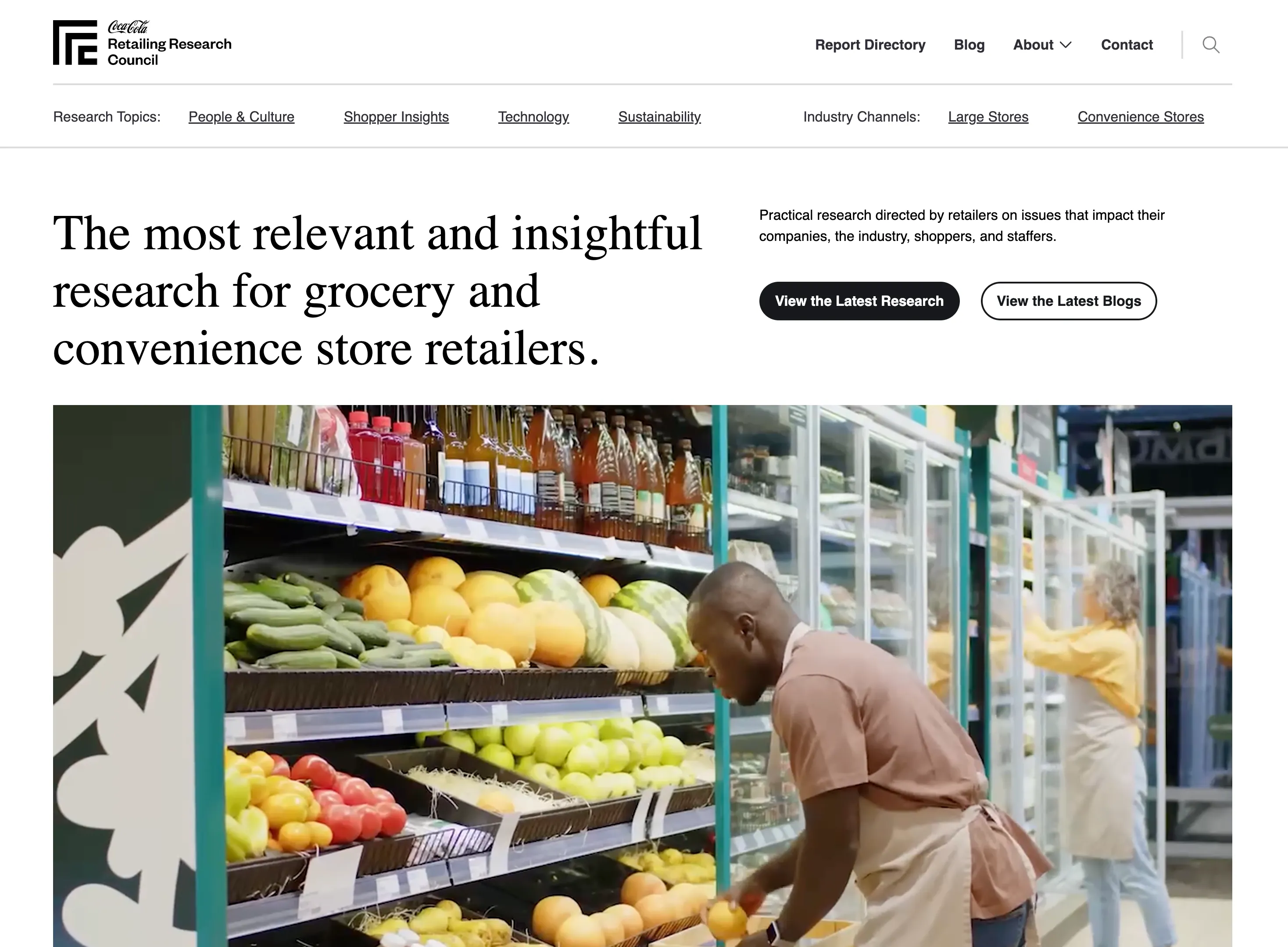 The redesigned CCRRC homepage with the new brand identity