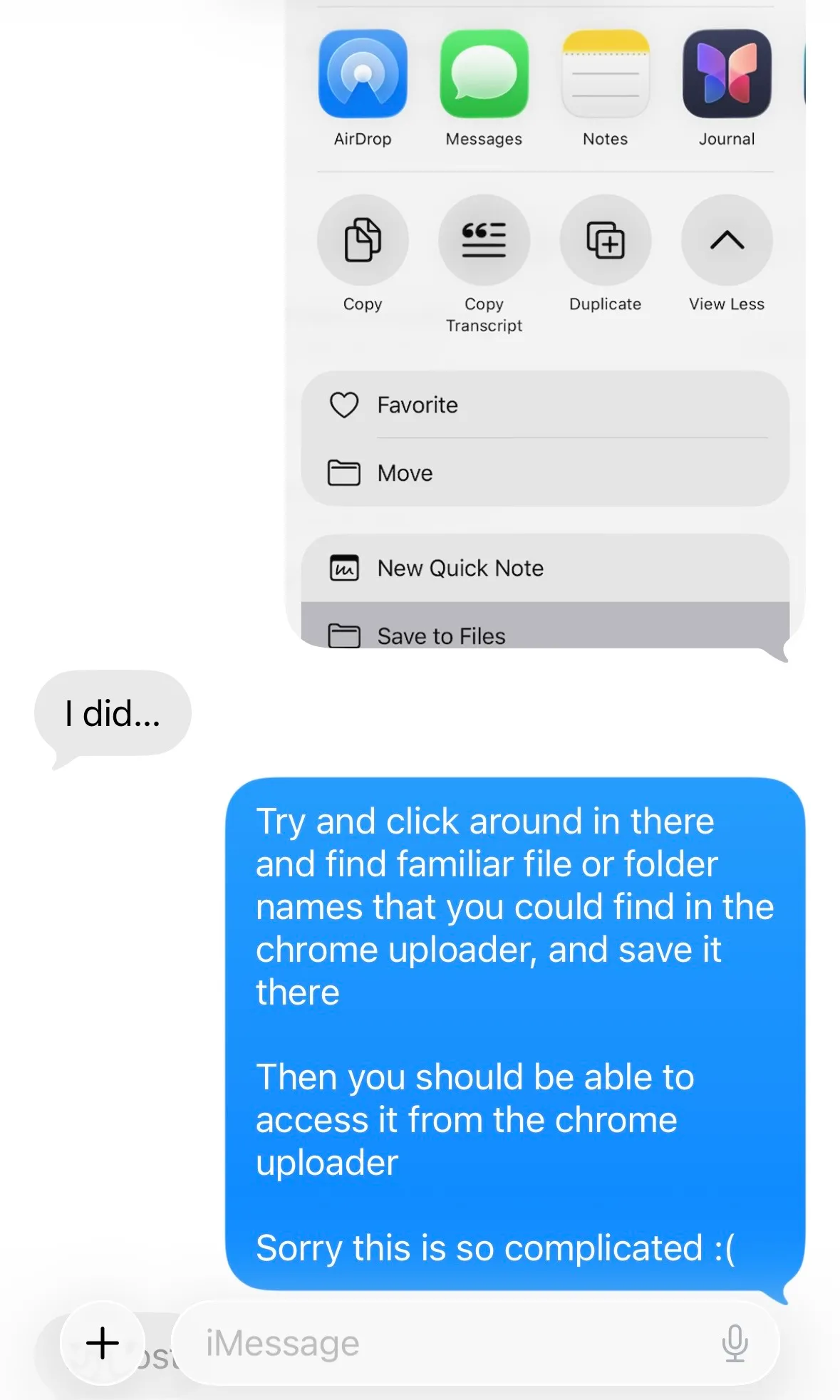 A later message as the thread falls apart.
