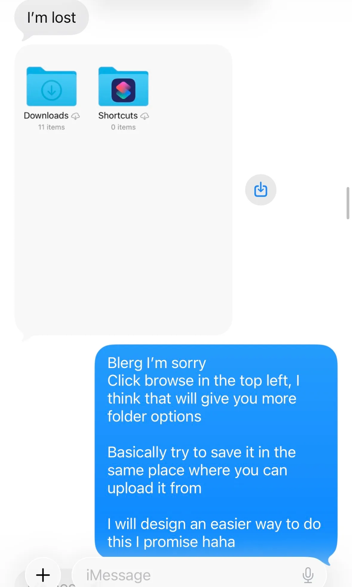 The final message, tumbling off the edge of the screen.